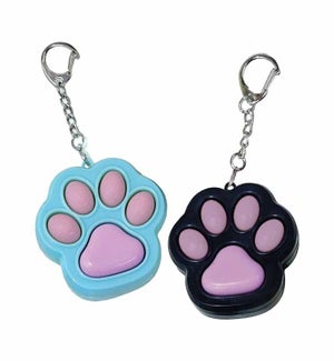 Paw Print Clickers Keychain - Asst 2 Colors