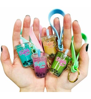 Boba Tea Key Rings - Asst 4 Colors