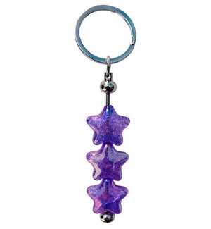 Sparkle Star Keyrings - Purple