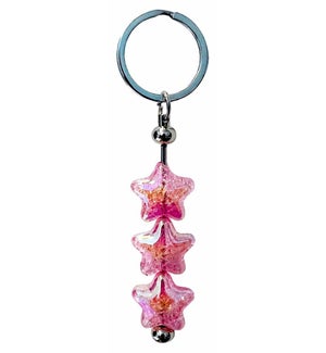Sparkle Star Keyrings - Pink