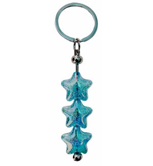 Sparkle Star Keyrings - Turquoise