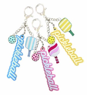 Pickleball Keyrings - Asst 3 Styles