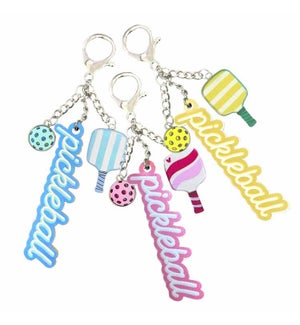 Pickleball Keyrings - Asst 3 Styles