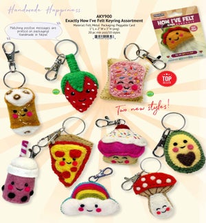 Exactly How I Felt Keyring Assortment - Asst 10 Styles