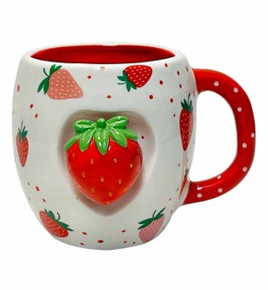 Strawberry Bobble Mug - 22 Oz