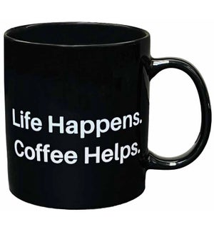 Coffee Chat Heat Reveal Mug - Life Happens - 16 Oz
