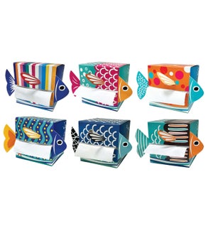 Fish Tales Sticky Notes and Colorful Dispensers - Asst 6 Styles