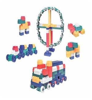 Building Blocks Playset In A Whale Carrying Case - 203 Piece Set