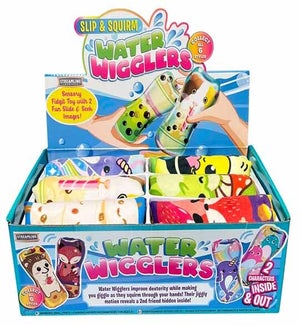 2 Face Flip and Slip Water Wigglers - Asst 6 Styles - 2 Faces Per Style