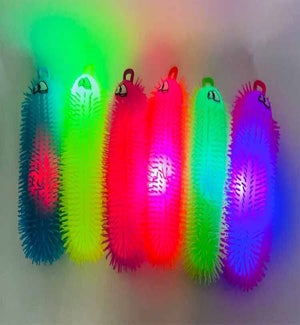 Wiggly Caterpillar Led Squeeze Toy  - Asst 6 Colors