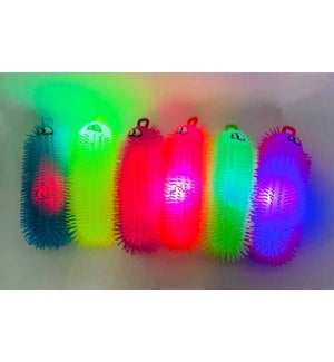 Wiggly Caterpillar Led Squeeze Toy  - Asst 6 Colors