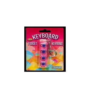 Keyboard Fidget Led Keyring - Pink