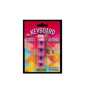Keyboard Fidget Led Keyring - Pink