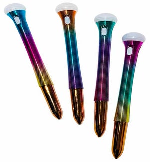 Rainbow Led Light Up Pen - Asst 4 Colors