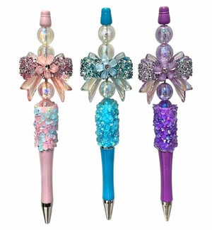 Bow Glam Pens - Asst 3 Colors