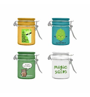 Pocket Size Stash and Seal Jar - Asst 4 Styles