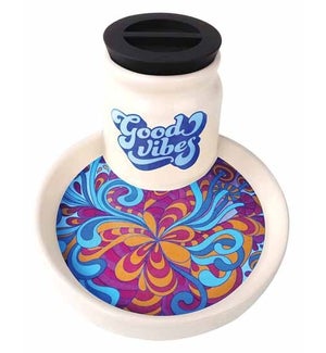 Good Vibes Ceramic Stash Tray
