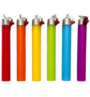 Flikz Candles - 6 Piece Set - Asst 6 Colors