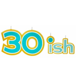 Bday Cake Candles - 30 ish - 2 Piece Set