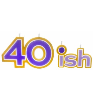 Bday Cake Candles - 40 ish - 2 Piece Set
