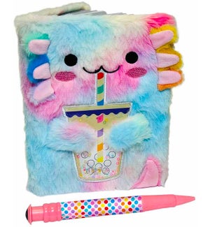 Plush Boba Axolotl Journal and Pen Set - 2 Piece Set
