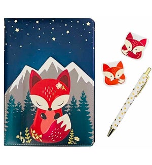 Sweetie Fox Pocket Journal with Pen - 2 Magnet Page Markers