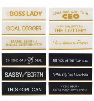 F.A.W.K. Two-Sided Desk Plaques - Asst 6 Styles