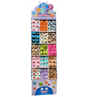 PBJs - Floor Display 90 Piece Unit - Asst 15 Styles - 6 Piece Per Style