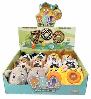 The Zoo Collection - PBJs Plush Ball Jellies - Asst 6 Styles