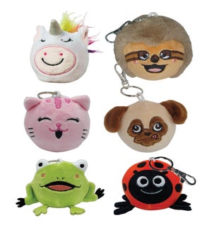 PBJs Keyrings - Cutie Creatures - Asst 6 Styles