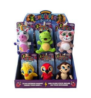 Magnetic Shoulder Plush - 18 Piece Display