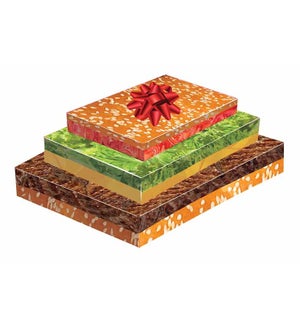 Cheeseburger Stackable Gift Boxes - 3 Piece Set