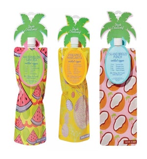 32 Oz Fruity Cocktail Sipper - Asst 3 Styles