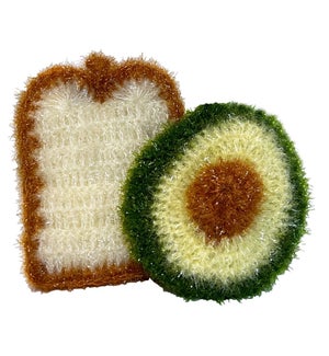 Sparkle Scrubby Sponges - Avocado Toast - Asst 2 Styles