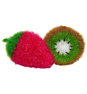 Sparkle Scrubby Sponges - Kiwi Strawberry - Asst 2 Styles