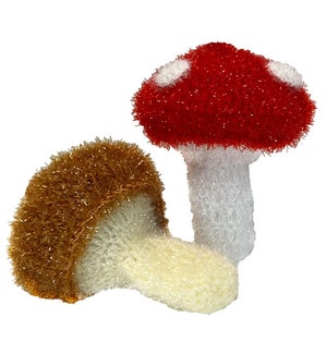 Sparkle Scrubby Sponges - Mushrooms - Asst 2 Colors