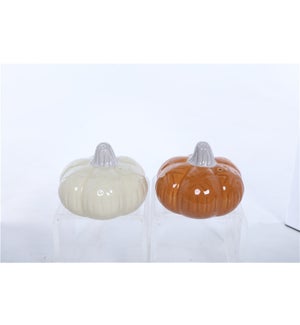 Ceramic Or/White Etch Pumpkin S/P S/2