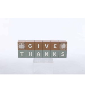 Wood Home/Harvest Give Thanks Block S/2
