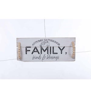 Wood Family Tray with Handle
