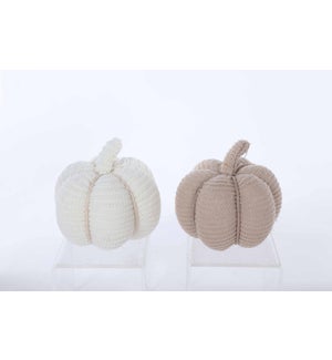 Small Fabric Iv/Taupe Sweater Pumpkin 2 Asst