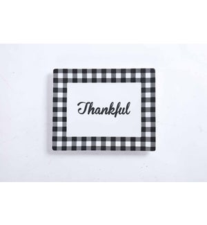 Ceramic B/W Thankful Platter