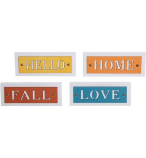 Wd Fall Color Laser Word Block 4 Asst