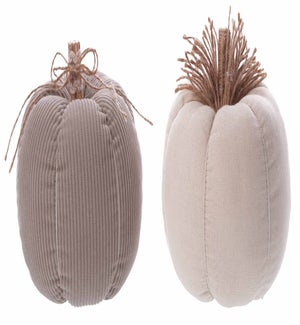 Fabric Plush Pumpkins 2 Asst.