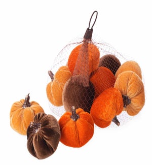 Fabric Mini Pumpkins Bag/12