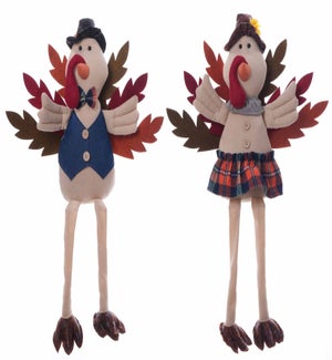 Plsh Jeans Turkey Shelf Sitter 2 Asst