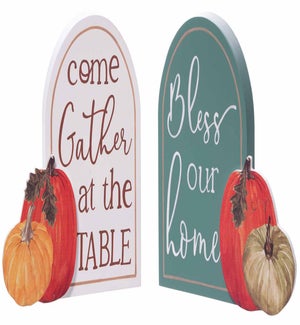 Wd Gather/Bless Pumpkin Block 2 Asst