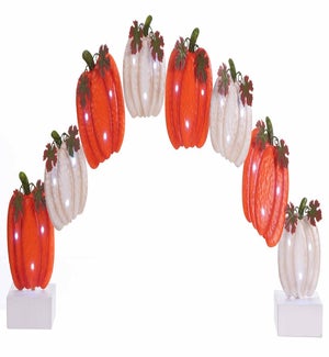 Mtl Pumpkin Glow Mantel Arch Timer