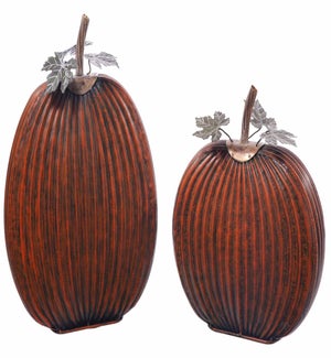 Mtl Ribbed Pumpkins 2 Asst