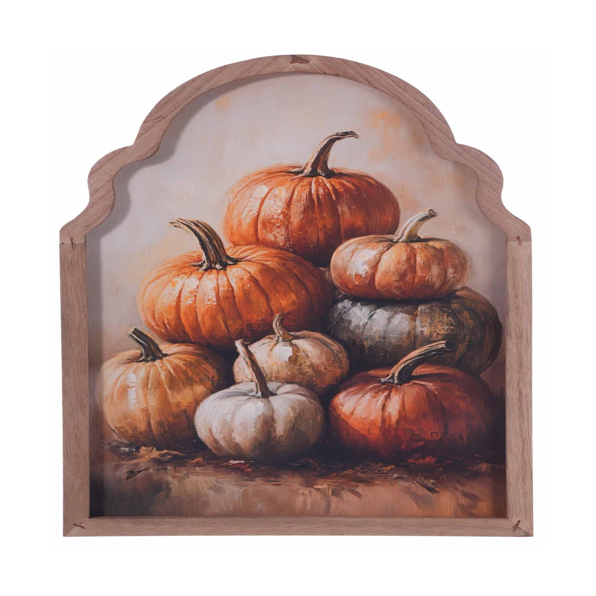 Mtl Emb Autumn Arch Pumpkin Wall