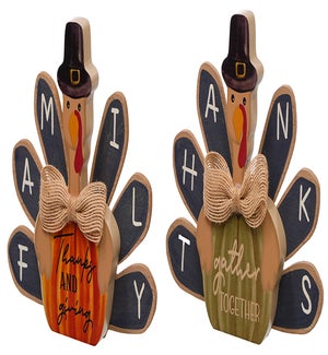 Wd Turkey Fall/Thanks Stand 2 Asst